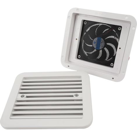 Side Ventilation Fan for Motorhomes, 24V Fan for Campervans and Boats, Powerful 3000 RPM Airflow, ABS Construction, Ideal for Kitchen, Bathroom (1/5)