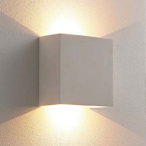 [NEUWERTIG] B-Ware Lindby Wandleuchte Wandlampe Anneke LED Leuchte Gips weiß 13cm up/down 440lm (1/2)