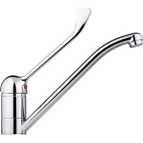 Mezclador de fregadero de cocina con caño giratorio y palanca clínica Idral 02450  Cromo