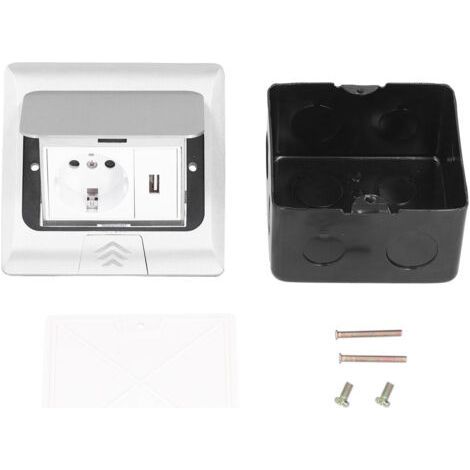Recessed Floor Electrical Socket, Retractable Socket Box, EU Standard, USB Power Accessories 250V 16A (1/5)