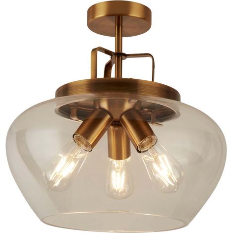 Searchlight Boule - 3 luci semi incasso bronzo, vetro, attacco E27 (1/2)