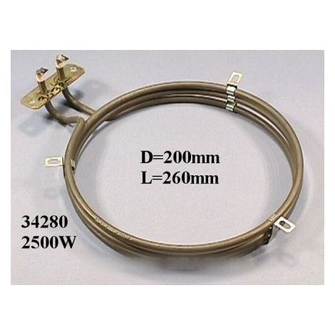 RESISTANCE DE FOUR CIRCULAIRE 2500W POUR FOUR ROSIERES