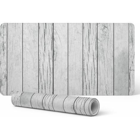 Alfombrilla decorativa de escritorio con estampado de tablas de madera en vertical, 120 x 60 cm.