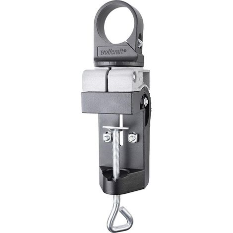 Wolfcraft – Support pour perceuse – Hauteur de travail max 360° orientable – Pour perceuses fraiseuses et meuleuses – Fonte d'aluminium sous pression