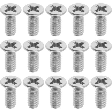 50 Pièces 6/32-3/8 Pouces Vis à Tête Cylindrique Petites Vis à Tête Fraisée A2 Vis à Tête Fraisée à Empreinte Cruciforme Compatible avec Boîte à pédales (1/5)