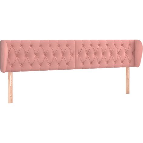 Maison Exclusive - Cabecero de terciopelo rosa 203x23x78/88 cm (1/5)
