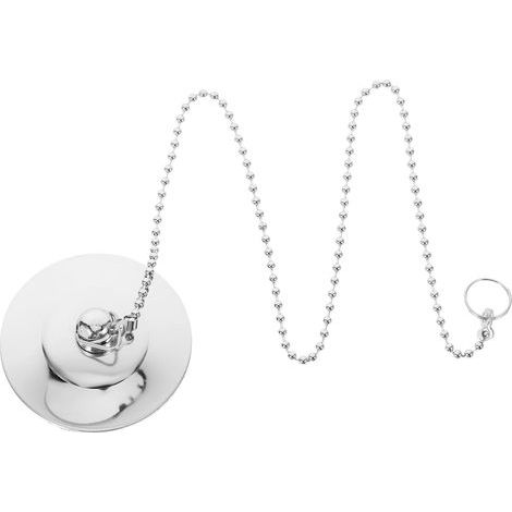 Steel Bathtub Plug with Long Chain Drain Stopper for Sink (1/5)