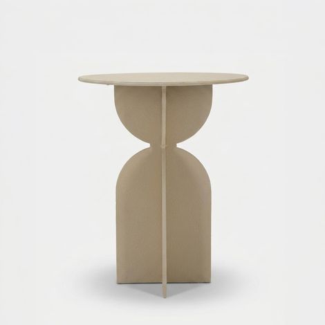 Mesa de centro redonda para salón en hierro Dune (1/5)