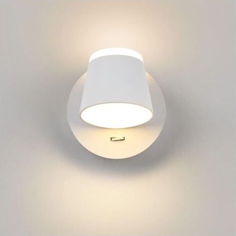 LED-Wandleuchte, Schlafzimmer-Wandlampe, Treppenhaus-Wandleuchte, Nachttischleuchte/LED 8W/Garagen, Flure, Hotels, 360° drehbar, Weiß 3000K - RAPAND (1/5)