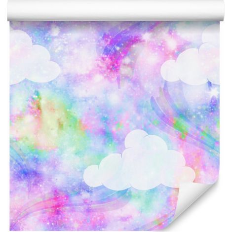 Papier peint Nuages et arcs-en-ciel pour salon et chambre 50x1000 cm (1/5)