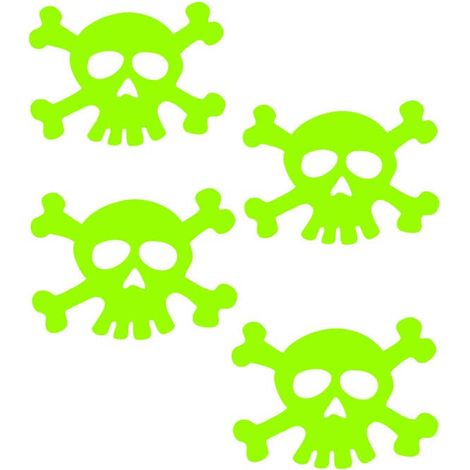 Adesivo Fluorescente Teschio (Verde) (1/5)