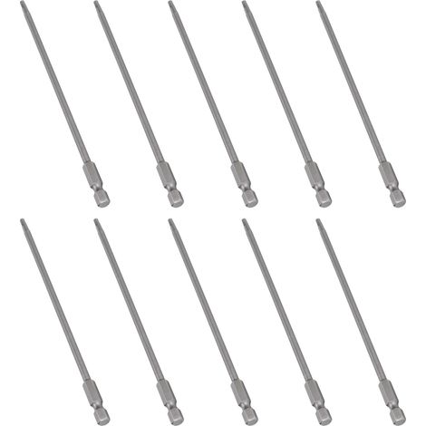 10 embouts de tournevis électriques hexagonaux de 3 mm, puissants, magnétiques et trempés, outil à main S1/4 150 mm (1/5)