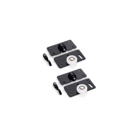 2 pares de rodillos para puertas correderas, rodillos de acero para armarios, estantes y ventanas - Crezuo (1/4)