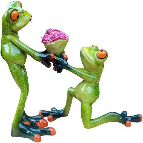 Figurine de grenouille « Épouse-moi », sculpture de grenouille mignonne et amusante, cadeau d'amour, décoration pour la maison ou le bureau (1/5)