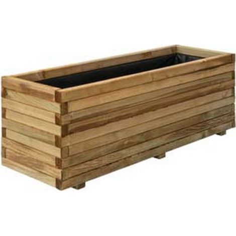 1PZ FIORIERA RETTANGOLARE IN PINO IMPREGNATO ASSEMBLATA - cm.40x80x40h.