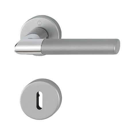 Türgarnitur HOPPE Lecce aus eloxiertem Aluminium zweifarbig - L-Schlüssel - 3895276