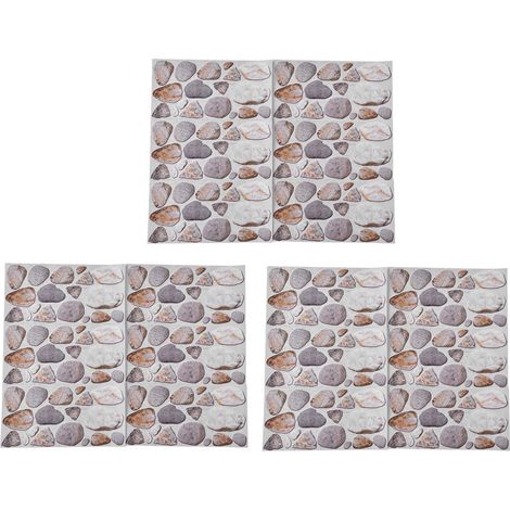 Autocollants Carrelage 18PCS - Haute Réflexion, Imperméables à l'Eau et Graisse, Adhésifs PVC pour Cuisine Salle de Bain Sol (1/5)