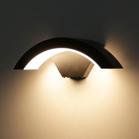 Lámpara de pared LED creativa para exteriores de 18 W - Conexión permanente - Resistente al agua - Luz blanca cálida - Luminaria moderna - Pasillo - Balcón (1/5)