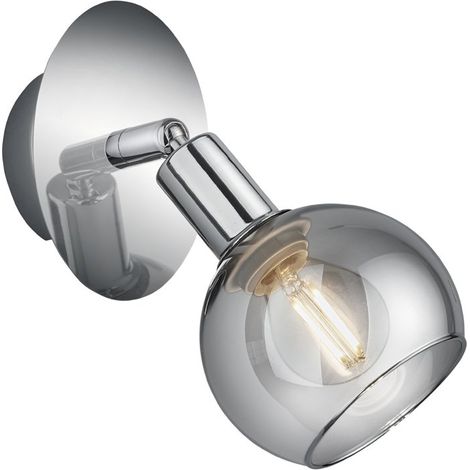 Trio Lighting Plafonnier chrome avec verre fumé (1/3)