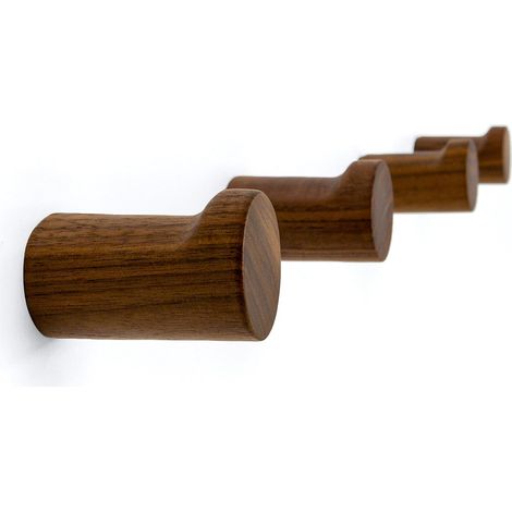 Eleganti ganci da parete in legno, ganci in legno vintage realizzati a mano, adatti per appendere oggetti pesanti, design semplice, struttura in legno massello, ganci decorativi multifunzionali da par (1/5)