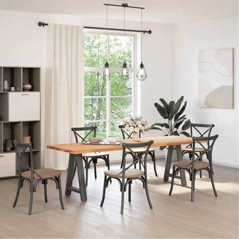 Pied de meuble，Pieds de table à manger en forme de A 2 pièces Anthracite 60 x (72-73) cm Acier CFW87752 (1/5)