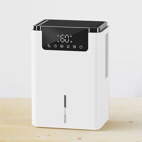 Dual-core dehumidifier for home, basement, bedroom, white dehumidifier, room size: 20 m² (1/4)