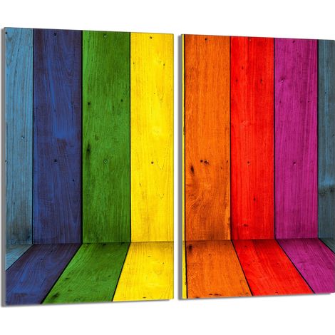 Glasschutzplatte für den Herd 2x30x52 Bunt (1/5)