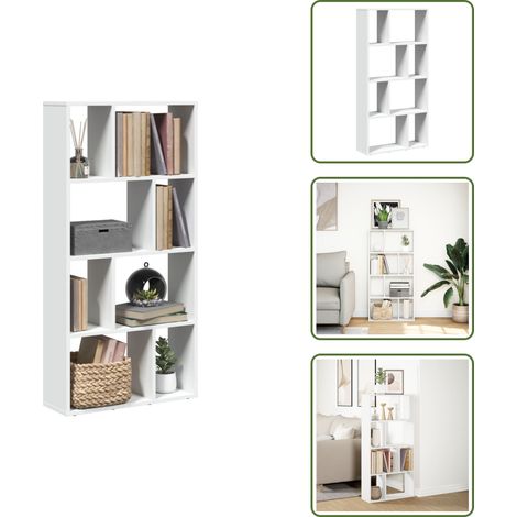 Scaffale - vidaXL Libreria Bianca 60x20x120,5 cm in Legno Massello - Spazio di archiviazione