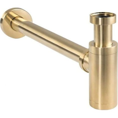 Siphon rond universel 1"1/4 couleur or brossé Pollini ART 120ORS Or brossé - Siphon rond universel 1"1/4 couleur or brossé Pollini ART 120ORS Or brossé (1/3)