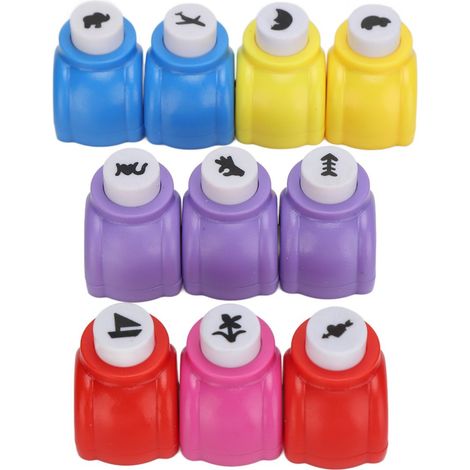 10 Mini Perforatrices à Motifs Variés - EINNENFFER - Idéales pour Scrapbooking, Nail Art et Créations Manuelles, Design Mignon et Ergonomique (1/5)