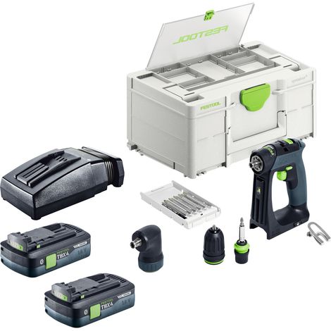 Trapano avvitatore a batteria Festool CXS 18-Basic Basic 18 V 40 Nm senza spazzole + 1x batteria ricaricabile 4,0 Ah + caricatore rapido + systainer (1/5)