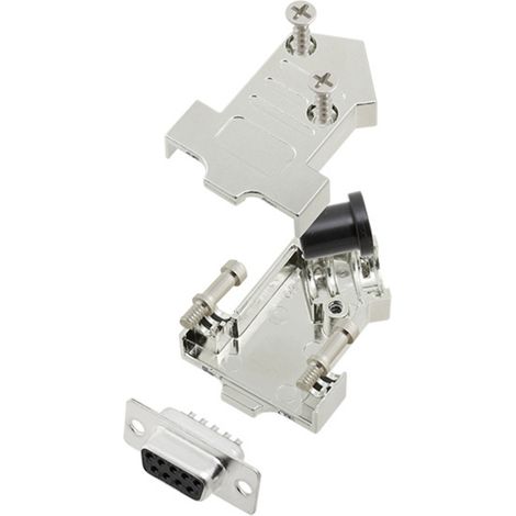 TRU COMPONENTS TCD45NT09MDBSK 7708512 D-SUB Buchsenleisten-Set 45 ° Polzahl: 9 Lötkelch 1 St.