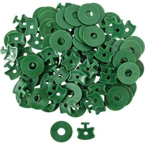 200 greenhouse fixing clips, shade clips, bubble wrap for securing greenhouses, 100 clips + 100 washers (1/4)