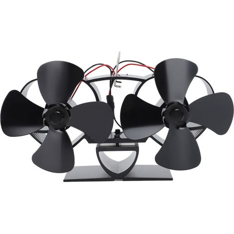 Ventilateur Poele à Bois, 8 Pales Ventilateur de Poele, Écologique Ventilateur Poele, Energie Thermique Ventilateur Cheminée, Silencieux Ventilateur Pour Poele a Bois, Ventilateur Poele à Gran (1/5)