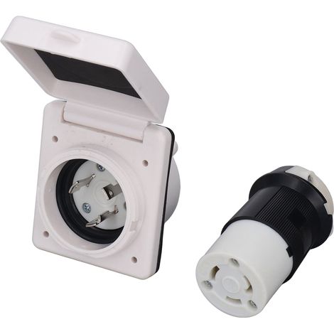 Prise Verrouillable 30A 125V avec Câble et Protection Étanche (1/5)