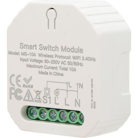 Module de commutation intelligent avec télécommande WiFi et Bluetooth, disjoncteur d'éclairage DIY à minuterie, adapté aux graffitis 90-250V. (1/5)