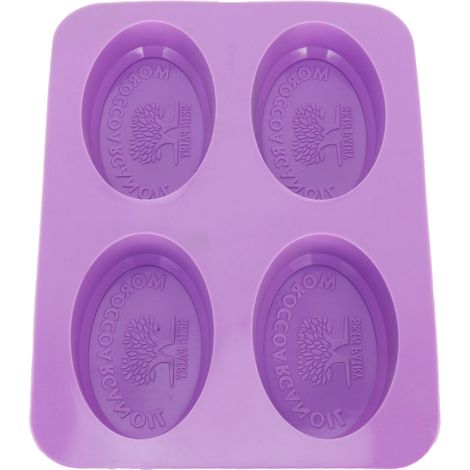 4Gird ovale Silikon-Kuchenform für Duftkerzen, handgemachte Seife und DIY-Backutensilien (1/5)