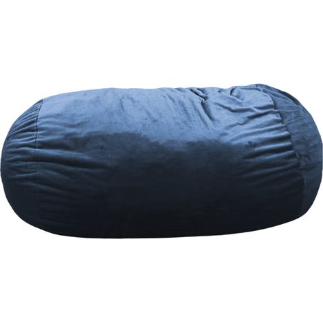 Pouf Long Géant Fourrure - 160 cm Bleu Bananair (1/5)