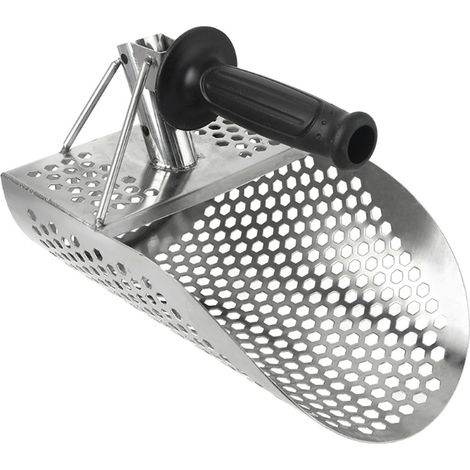Pelle détecteur de métaux en acier inoxydable, surface électroplaquée anti-rouille, pelle à sable pour plage, usage extérieur (1/5)