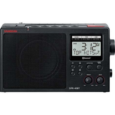 Sangean Radio de table DAB+, AM, FM DAB+, Bluetooth noir