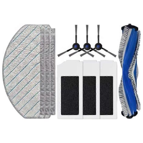 NALOOKAMIC Lot de 10 pièces de rechange pour aspirateur Ecovacs Debot N20 / N20 Plus / N20 Pro Plus : brosse, filtre et chiffon de nettoyage. (1/4)