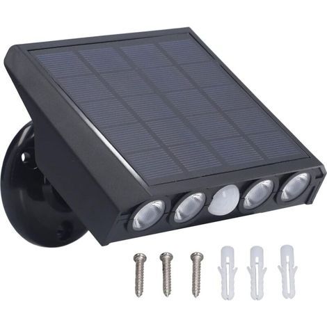 Solar-Wandleuchte für den Außenbereich, IP65 wasserdicht, 360° verstellbar, 3 Modi, energiesparende LED-Wandleuchte für Flur und Hof (1/5)