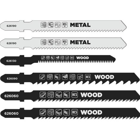 Einhell LAMA PER SEGHETTO ALTERNATIVO  6 PZ. Legno e metallo 5.00 confezioni