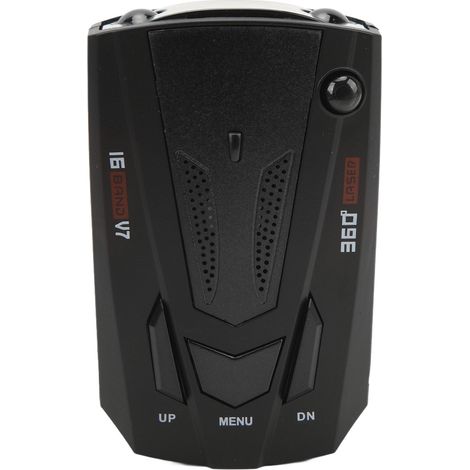 Détecteur de radar voiture 360° protection, alarme de vitesse 16 bandes, chien électronique indicateur de vitesse testeur noir (1/5)