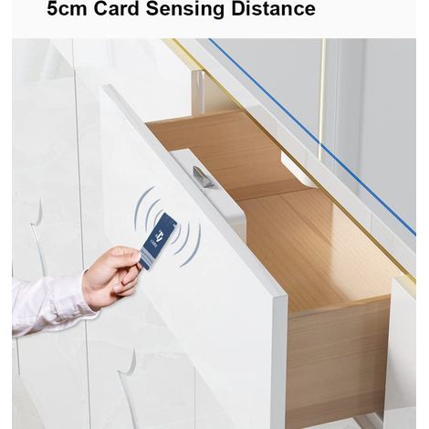 Serrure Électronique Cachée Haute Sécurité RFID pour Armoire Bibliothèque Casier Tiroir Maison Bureau