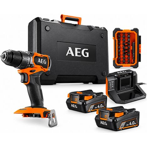 TRAPANO AVVITATORE PERCUSSIONE 18V AEG "BSB18SBL2-X02" BATT 2AH+4AH+VAL