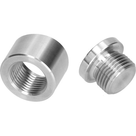 Raccord fileté pour sonde lambda, bouchon soudable avec encoche, écrou inox M18x1.5, accessoire de fixation pour échappement (1/5)