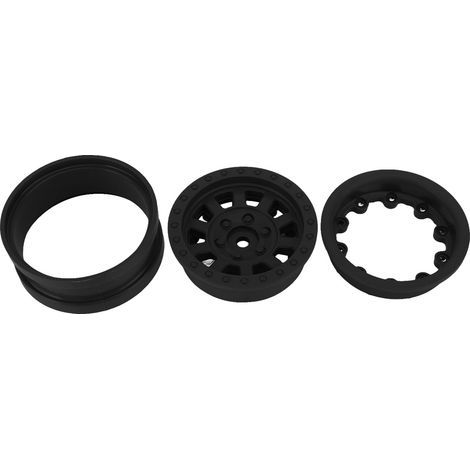 1,9-Zoll-Felgen für Axial SCX10 und Traxxas 1/10 RC-Crawler-Autos (schwarz). (1/5)