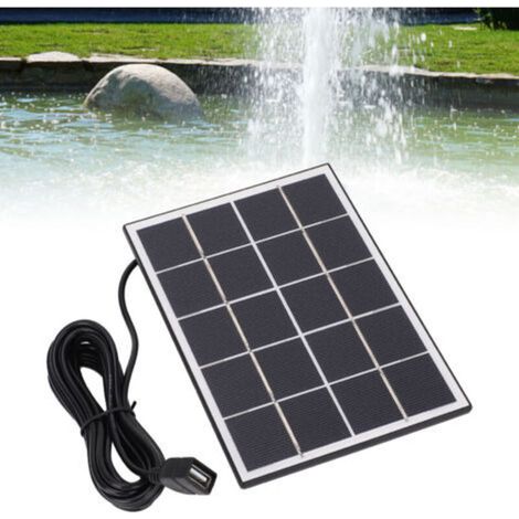 Kit de pompe à eau à panneau solaire 4 W 5 V Pompe à eau de fontaine solaire facile à assembler pour jardin extérieur, (1/4)