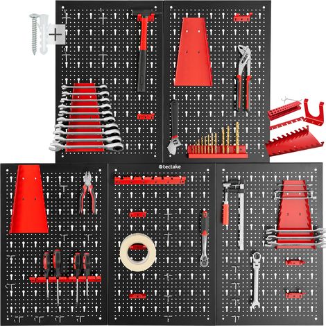Panneaux perforés pour rangement d'outils 5 pièces en acier